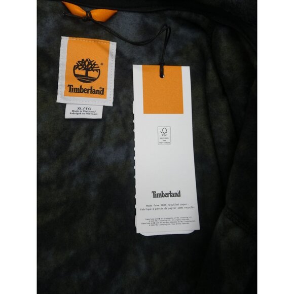 Timberland Men's Polartec Mix Media Full-Zip Fleece  Army Green - Picture 5 of 7